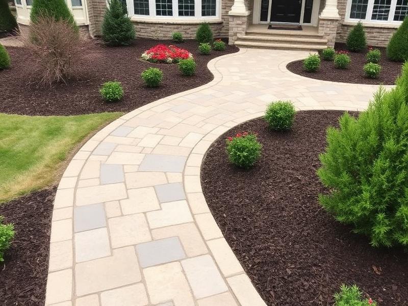Stone Walkway & Beds after