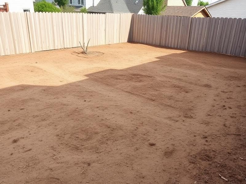 Backyard Hardscape Build before